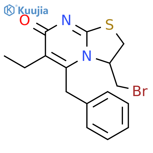 5-benzyl-3-(bromomethyl)-6-ethyl-2,3-dihydro-7H-[1,3]thiazolo[3,2-a]pyrimidin-7-one structure