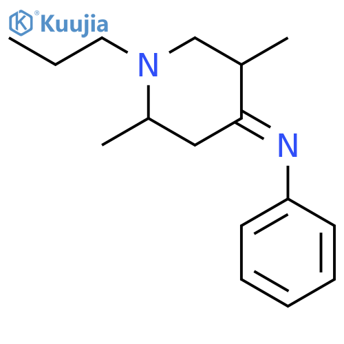 Benzenamine, N-(2,5-dimethyl-1-propyl-4-piperidinylidene)- structure