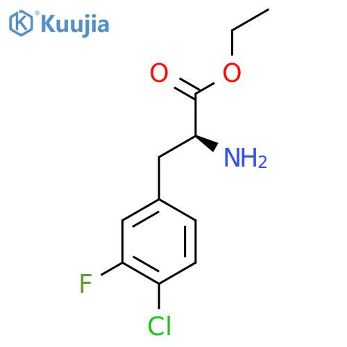 ethyl (2S)-2-amino-3-(4-chloro-3-fluorophenyl)propanoate structure