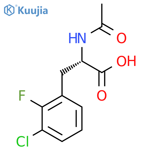 (2S)-3-(3-chloro-2-fluorophenyl)-2-acetamidopropanoic acid structure