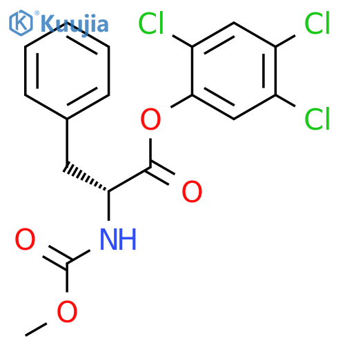 D-Phenylalanine, N-(methoxycarbonyl)-, 2,4,5-trichlorophenyl ester structure