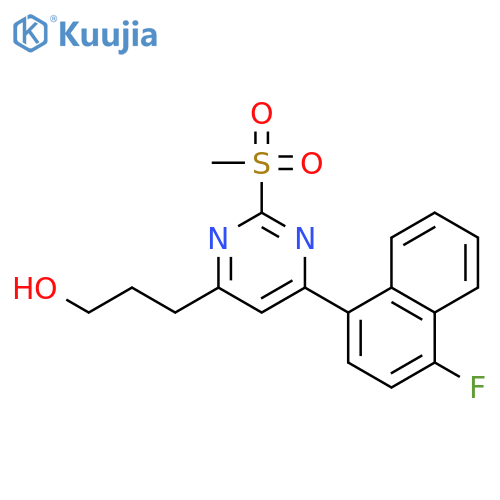 4-Pyrimidinepropanol, 6-(4-fluoro-1-naphthalenyl)-2-(methylsulfonyl)- structure
