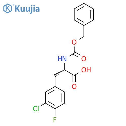 (2S)-2-{[(benzyloxy)carbonyl]amino}-3-(3-chloro-4-fluorophenyl)propanoic acid structure