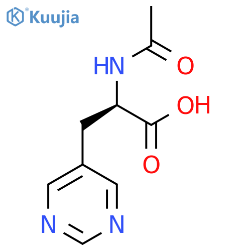 (2R)-2-acetamido-3-(pyrimidin-5-yl)propanoic acid structure