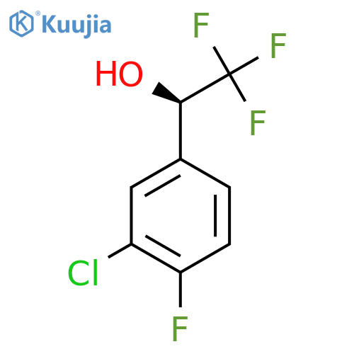 (1R)-1-(3-chloro-4-fluorophenyl)-2,2,2-trifluoroethan-1-ol structure