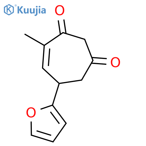 4-Cycloheptene-1,3-dione, 6-(2-furanyl)-4-methyl- structure
