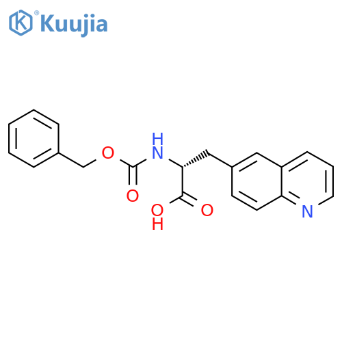 (2R)-2-{(benzyloxy)carbonylamino}-3-(quinolin-6-yl)propanoic acid structure