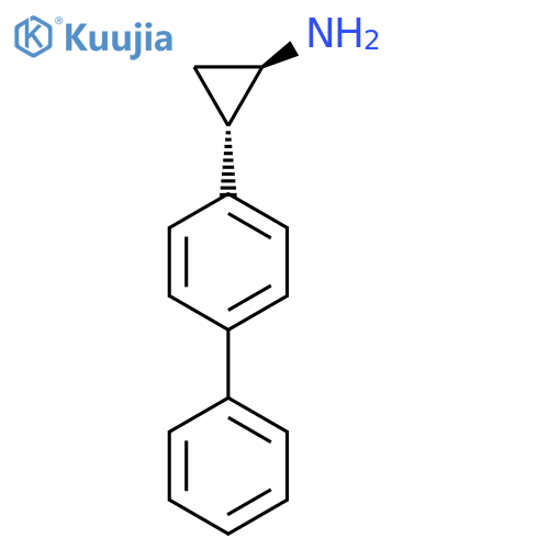 rac-(1R,2S)-2-(4-phenylphenyl)cyclopropan-1-amine structure