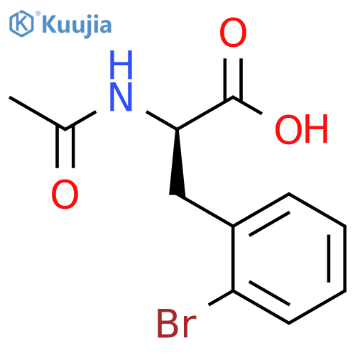 (2R)-3-(2-bromophenyl)-2-acetamidopropanoic acid structure