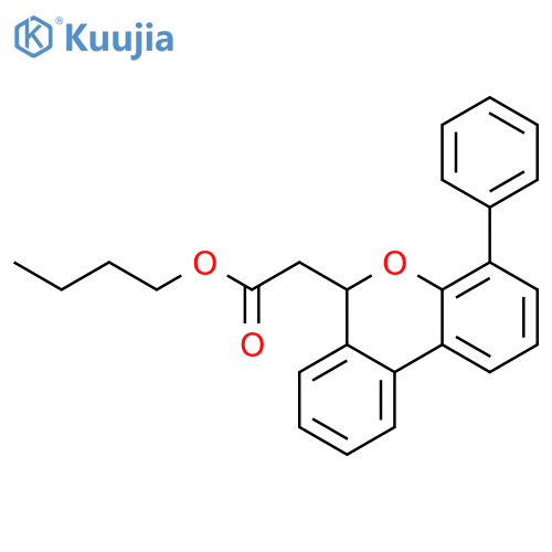 6H-Dibenzo[b,d]pyran-6-acetic acid, 4-phenyl-, butyl ester structure
