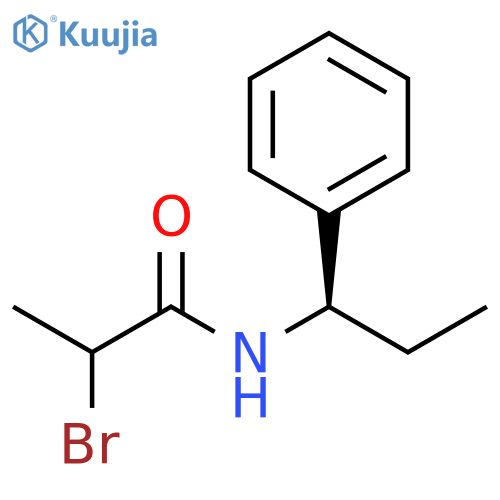 Propanamide, 2-bromo-N-[(1R)-1-phenylpropyl]- structure