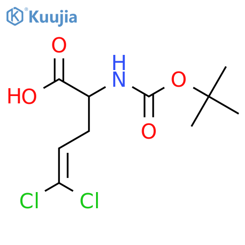 2-{(tert-butoxy)carbonylamino}-5,5-dichloropent-4-enoic acid structure