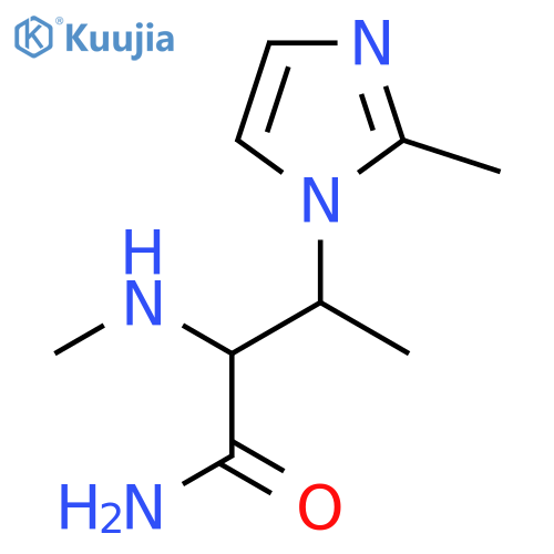 3-(2-methyl-1H-imidazol-1-yl)-2-(methylamino)butanamide structure