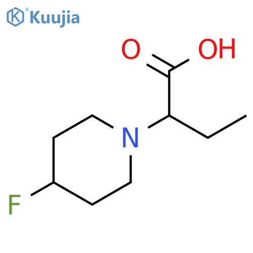 2-(4-fluoropiperidin-1-yl)butanoic acid structure