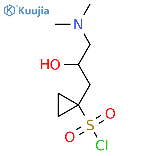 1-3-(dimethylamino)-2-hydroxypropylcyclopropane-1-sulfonyl chloride structure