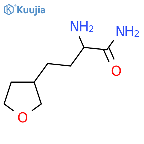 2-amino-4-(oxolan-3-yl)butanamide structure