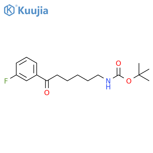 tert-butyl N-6-(3-fluorophenyl)-6-oxohexylcarbamate structure