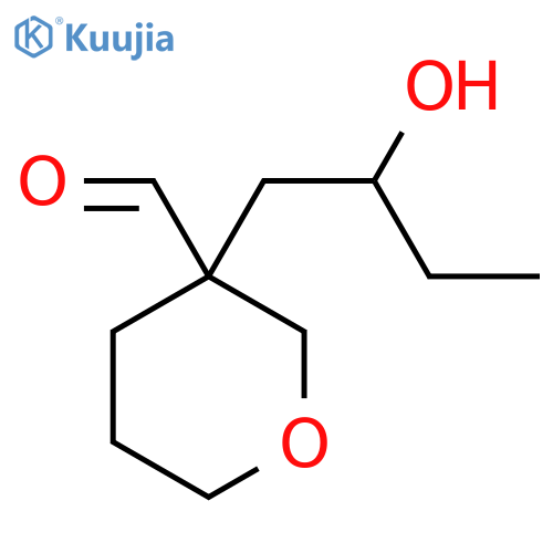 3-(2-hydroxybutyl)oxane-3-carbaldehyde structure
