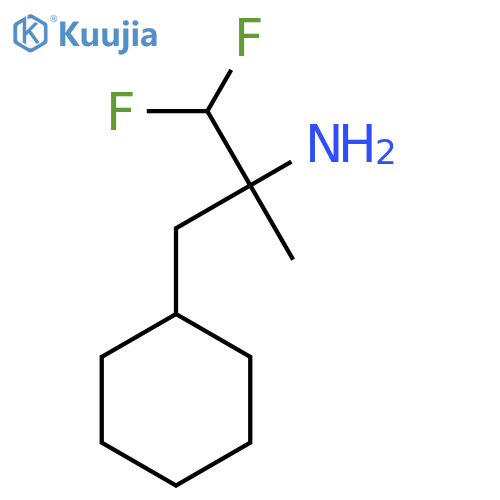 3-cyclohexyl-1,1-difluoro-2-methylpropan-2-amine structure