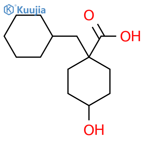 1-(cyclohexylmethyl)-4-hydroxycyclohexane-1-carboxylic acid structure