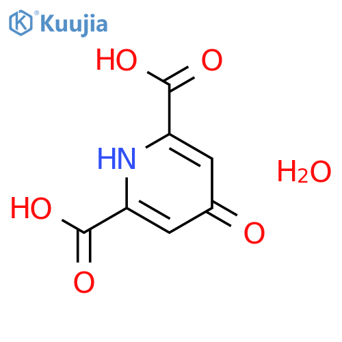 4-Oxo-1,4-dihydropyridine-2,6-dicarboxylic acid hydrate structure