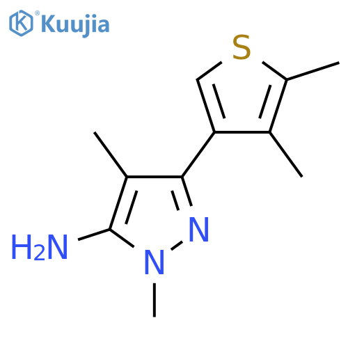 3-(4,5-dimethylthiophen-3-yl)-1,4-dimethyl-1H-pyrazol-5-amine structure
