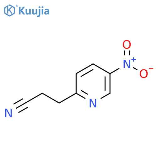 3-(5-nitropyridin-2-yl)propanenitrile structure