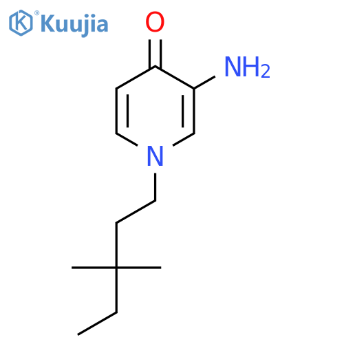 3-amino-1-(3,3-dimethylpentyl)-1,4-dihydropyridin-4-one structure