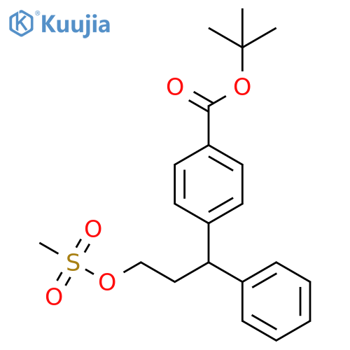 Benzoic acid, 4-[3-[(methylsulfonyl)oxy]-1-phenylpropyl]-, 1,1-dimethylethyl ester structure