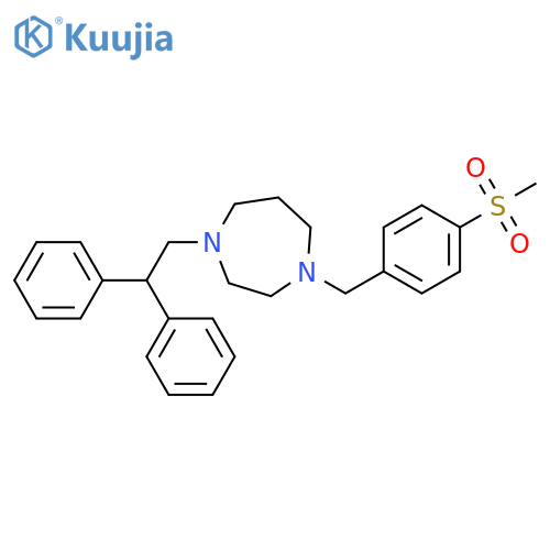 1H-1,4-Diazepine,1-(2,2-diphenylethyl)hexahydro-4-[[4-(methylsulfonyl)phenyl]methyl]- structure