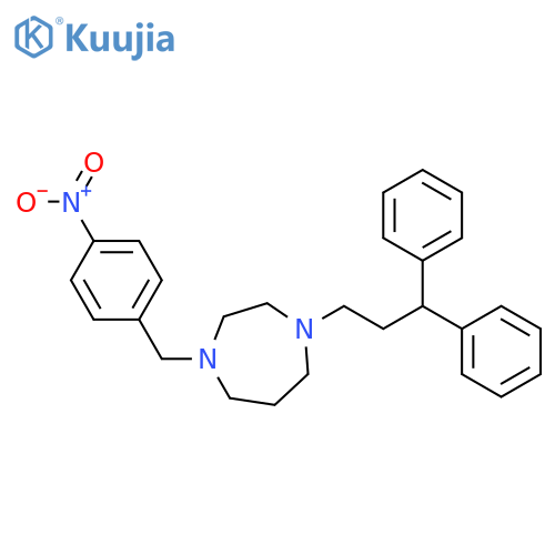 1H-1,4-Diazepine,1-(3,3-diphenylpropyl)hexahydro-4-[(4-nitrophenyl)methyl]- structure