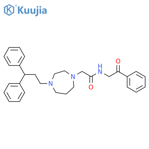 1H-1,4-Diazepine-1-acetamide,4-(3,3-diphenylpropyl)hexahydro-N-(2-oxo-2-phenylethyl)- structure
