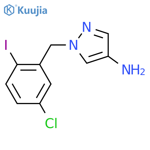 1-(5-chloro-2-iodophenyl)methyl-1H-pyrazol-4-amine structure