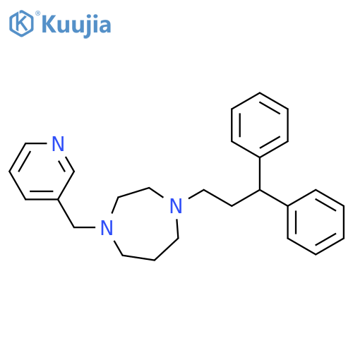 1H-1,4-Diazepine, 1-(3,3-diphenylpropyl)hexahydro-4-(3-pyridinylmethyl)- structure