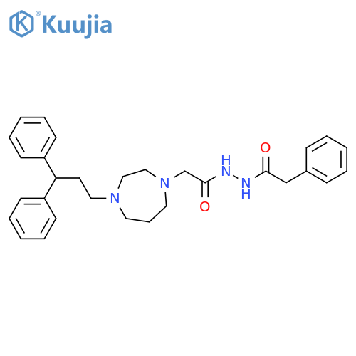 1H-1,4-Diazepine-1-acetic acid, 4-(3,3-diphenylpropyl)hexahydro-,2-(phenylacetyl)hydrazide structure