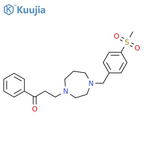 1-Propanone,3-[hexahydro-4-[[4-(methylsulfonyl)phenyl]methyl]-1H-1,4-diazepin-1-yl]-1-phenyl- structure