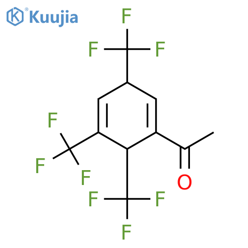 Ethanone, 1-[3,5,6-tris(trifluoromethyl)-1,4-cyclohexadien-1-yl]- structure
