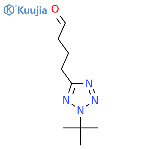 4-(2-tert-butyl-2H-1,2,3,4-tetrazol-5-yl)butanal structure