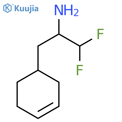 3-(cyclohex-3-en-1-yl)-1,1-difluoropropan-2-amine structure