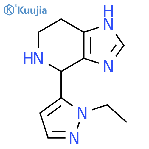 1-ethyl-5-{3H,4H,5H,6H,7H-imidazo4,5-cpyridin-4-yl}-1H-pyrazole structure