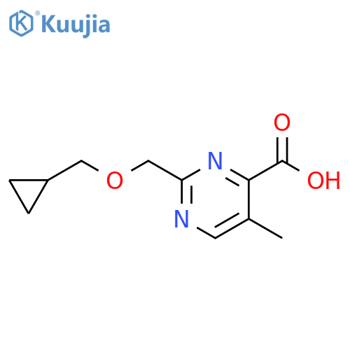 4-Pyrimidinecarboxylic acid, 2-[(cyclopropylmethoxy)methyl]-5-methyl- structure