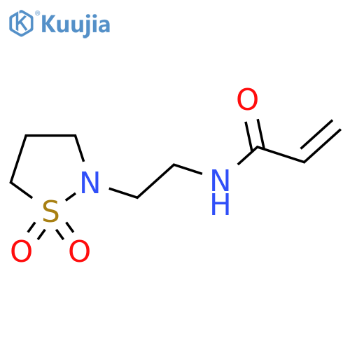 N-[2-(1,1-dioxo-1lambda6,2-thiazolidin-2-yl)ethyl]prop-2-enamide structure