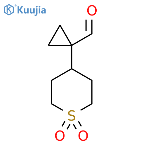 1-(1,1-dioxo-1lambda6-thian-4-yl)cyclopropane-1-carbaldehyde structure