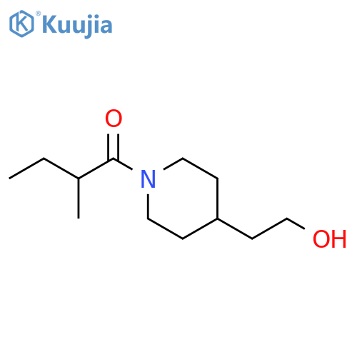1-(4-(2-hydroxyethyl)piperidin-1-yl)-2-methylbutan-1-one structure
