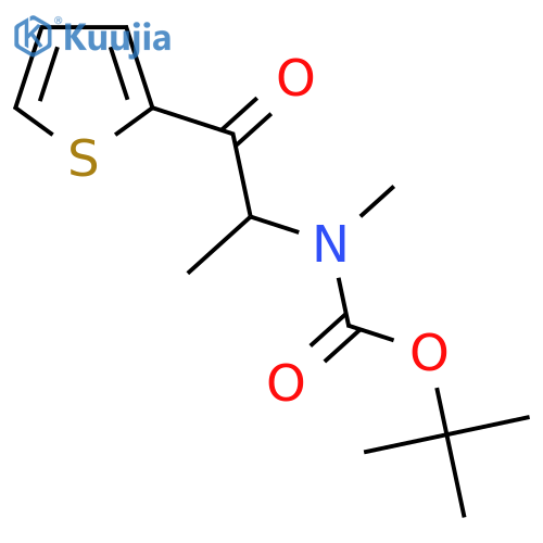 tert-butyl N-methyl-N-[1-oxo-1-(thiophen-2-yl)propan-2-yl]carbamate structure