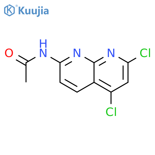 Acetamide, N-(5,7-dichloro-1,8-naphthyridin-2-yl)- structure