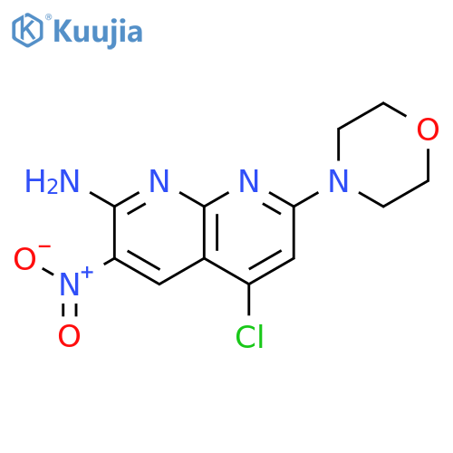 1,8-Naphthyridin-2-amine, 5-chloro-7-(4-morpholinyl)-3-nitro- structure