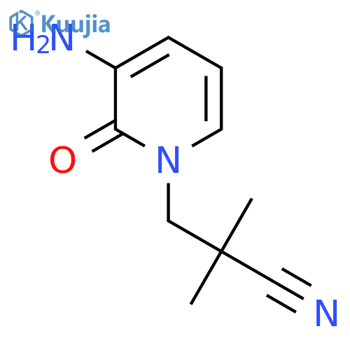 3-(3-amino-2-oxo-1,2-dihydropyridin-1-yl)-2,2-dimethylpropanenitrile structure