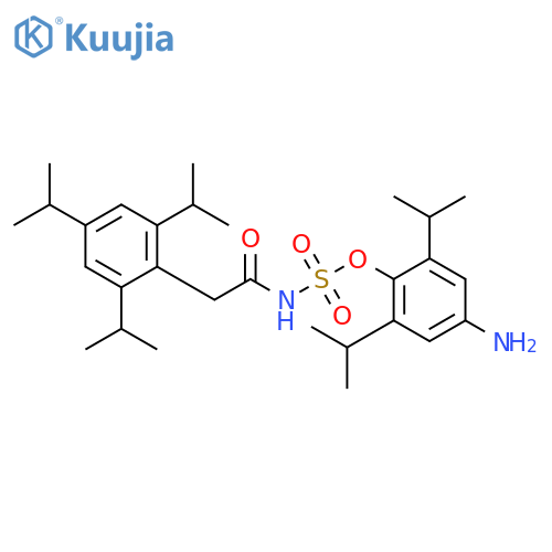 Sulfamic acid, [[2,4,6-tris(1-methylethyl)phenyl]acetyl]-, 4-amino-2,6-bis(1-methylethyl)phenyl ester (9CI) structure