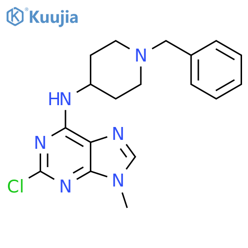 9H-Purin-6-amine, 2-chloro-9-methyl-N-[1-(phenylmethyl)-4-piperidinyl]- structure